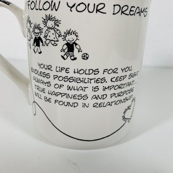 Graduation Inspirational Coffee Mug Gift Ceramic Follow Your Dreams 16 oz Enesco - Picture 8 of 10